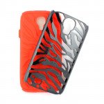 Wholesale Samsung Galaxy S4 Zebra Hybrid Case (Black - Red)